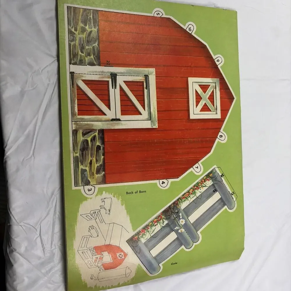 MY FARM Cut-out Building Book 1955 Whitman